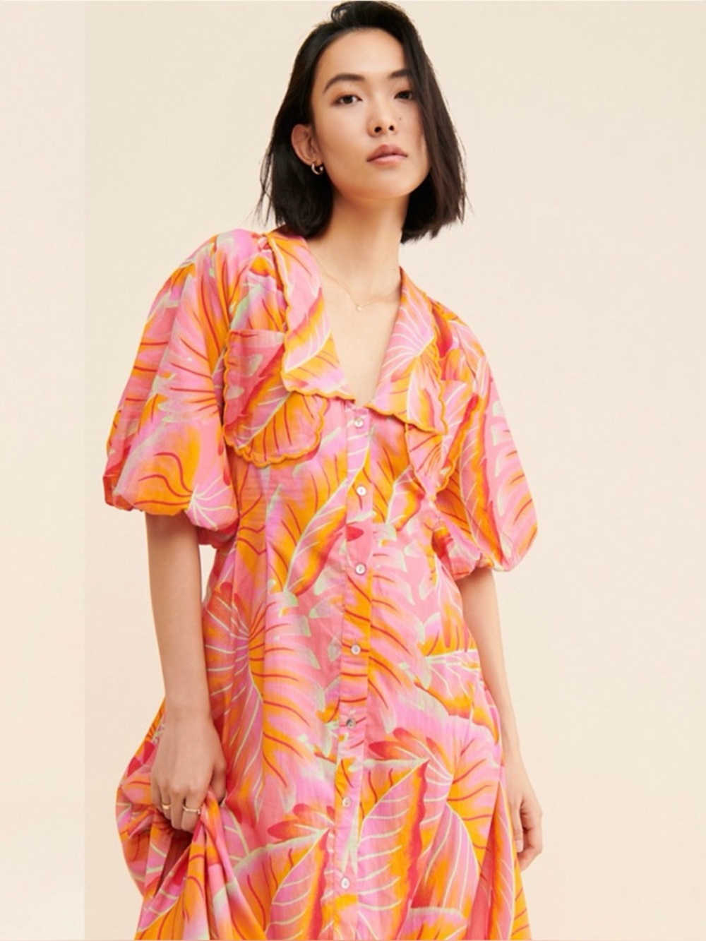 Farm Rio Bright Forest Midi Dress size S - Picture 6 of 16
